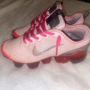 Nike Air VaporMax Flyknit 3 women's athletic running shoes dyed powder pink 5.5Y